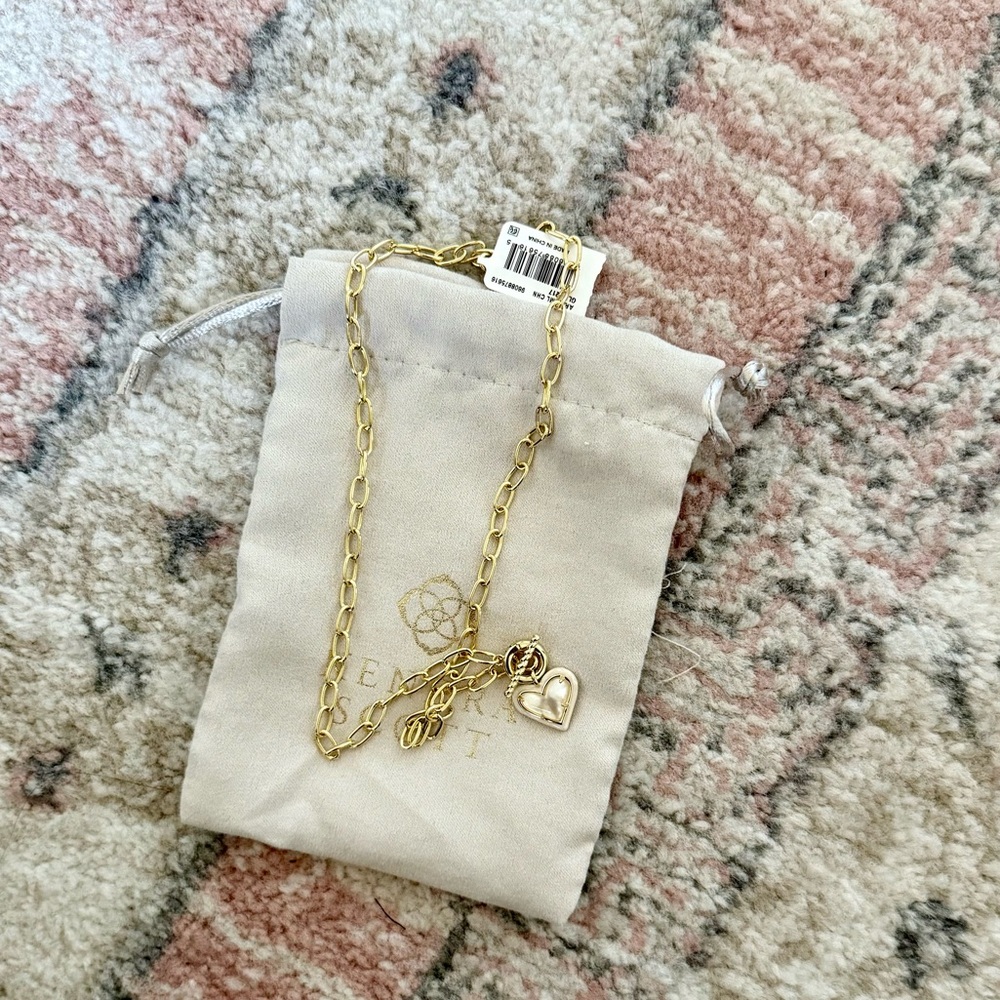Kendra Scott Gold Heart Charm Necklace